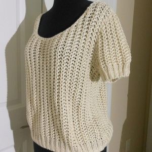 Free People Fisherman Sweater Top S Cream